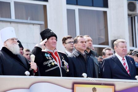 Тбилисцы приняли участие в параде Кубанского казачьего войска